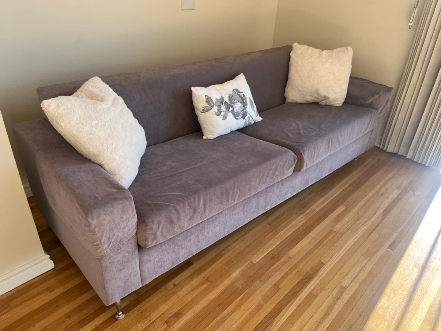 Soft Grey Living Room Sofa - photo 5