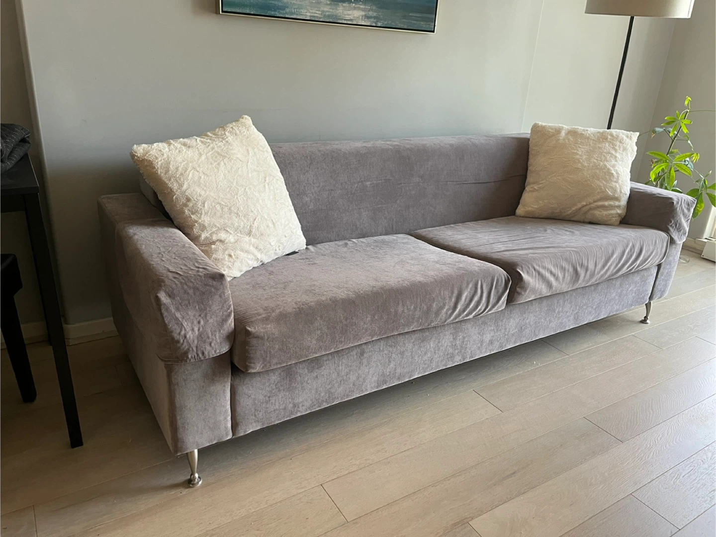 Soft Grey Living Room Sofa - photo 2