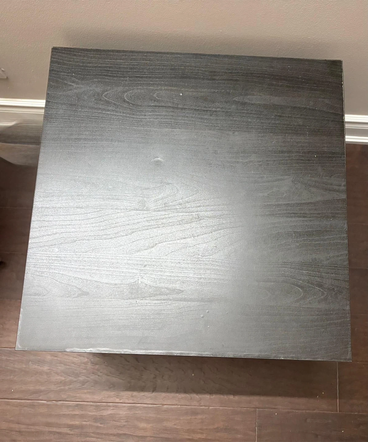 Black Cube Side Table with Wheels - photo 3
