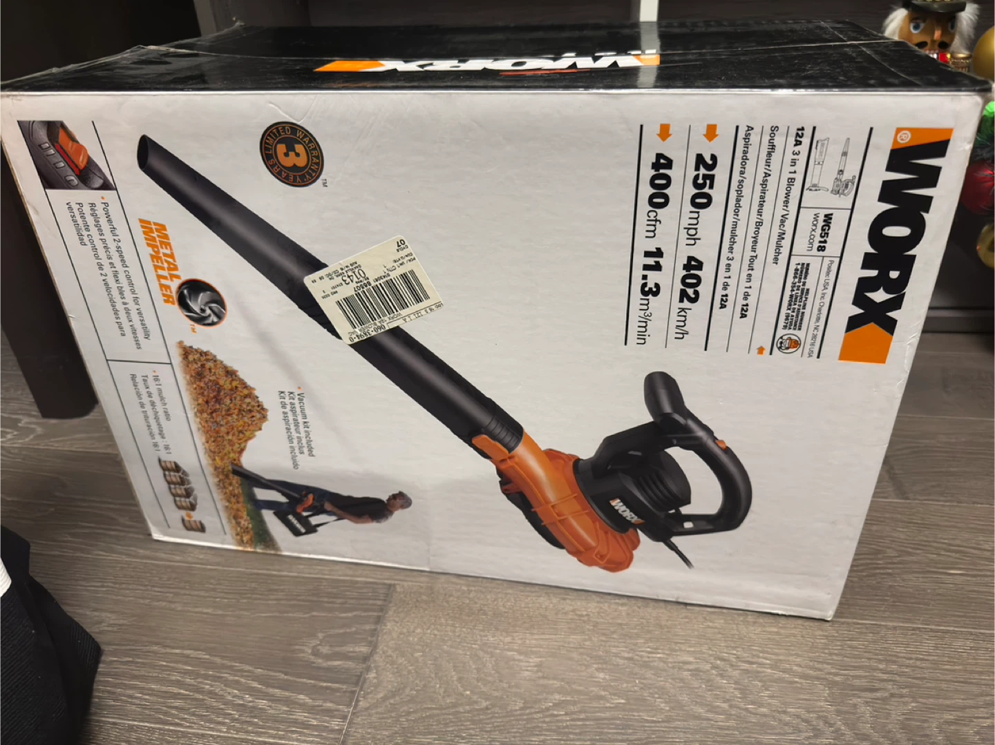 WORX WG518 3-in-1 Blower/Vac/Mulcher - photo 2