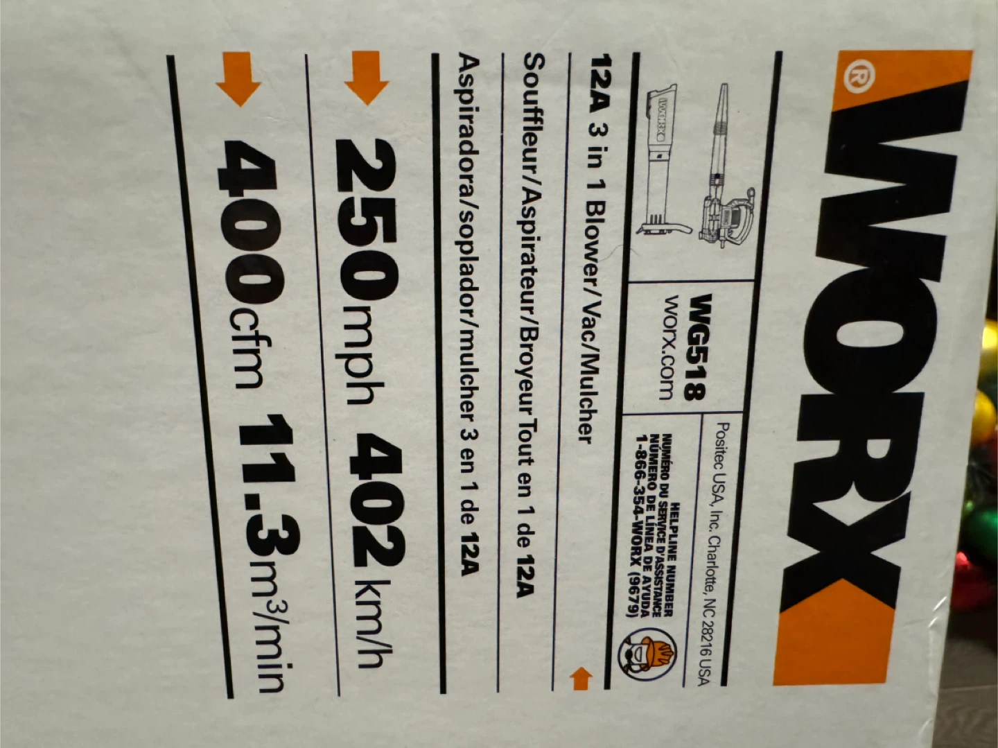 WORX WG518 3-in-1 Blower/Vac/Mulcher - photo 3