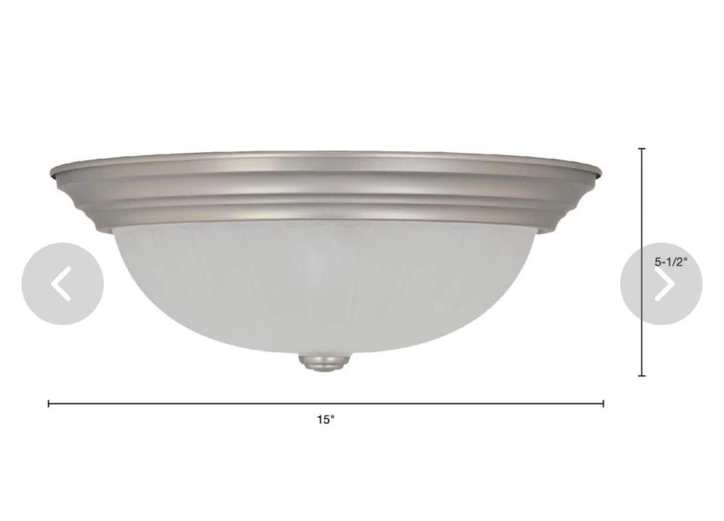 🥕 15" Brushed Nickel Ceiling Light - photo 3