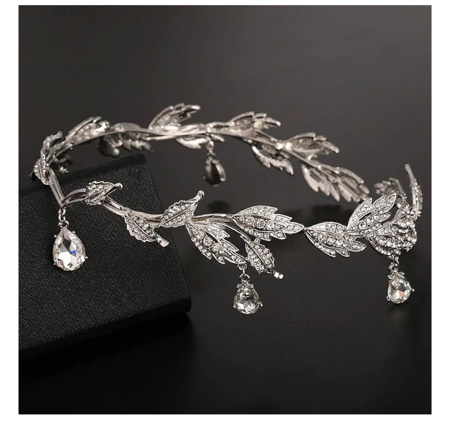 Sinide Crystal Flower Bridal Headpieces Forehead Band Dangle - photo 2