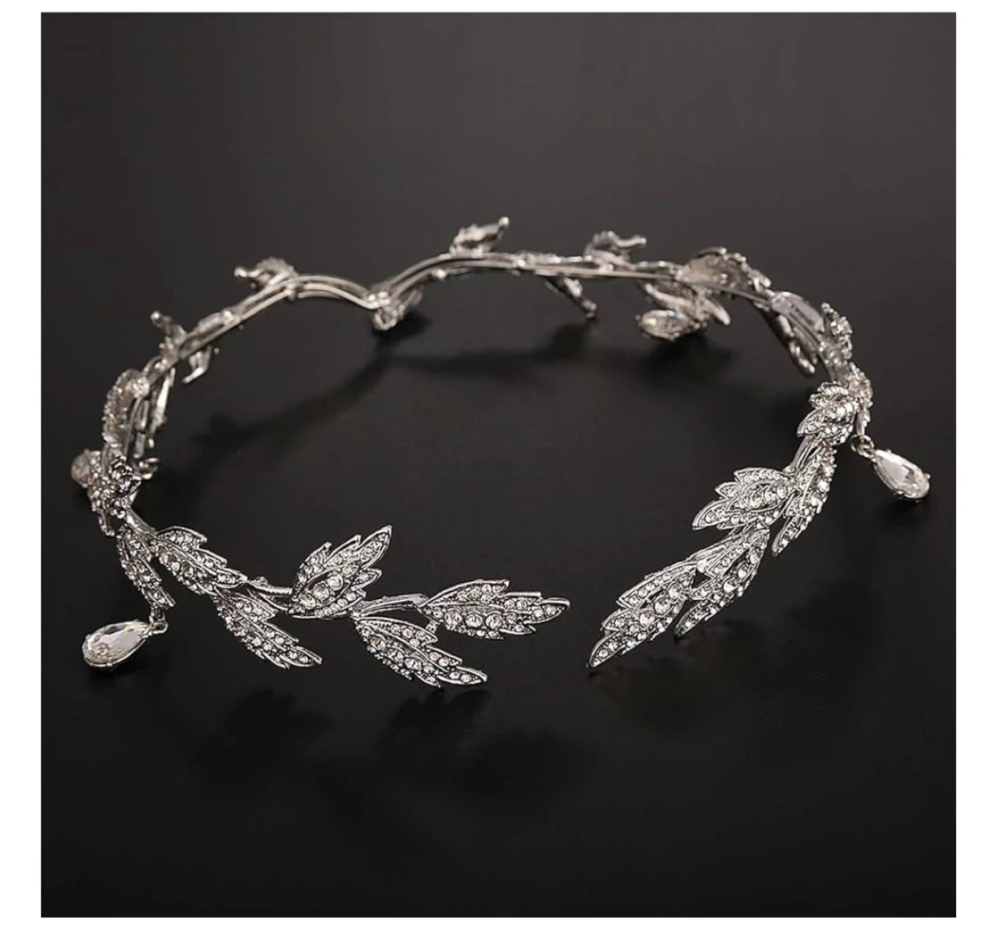 Sinide Crystal Flower Bridal Headpieces Forehead Band Dangle - photo 3