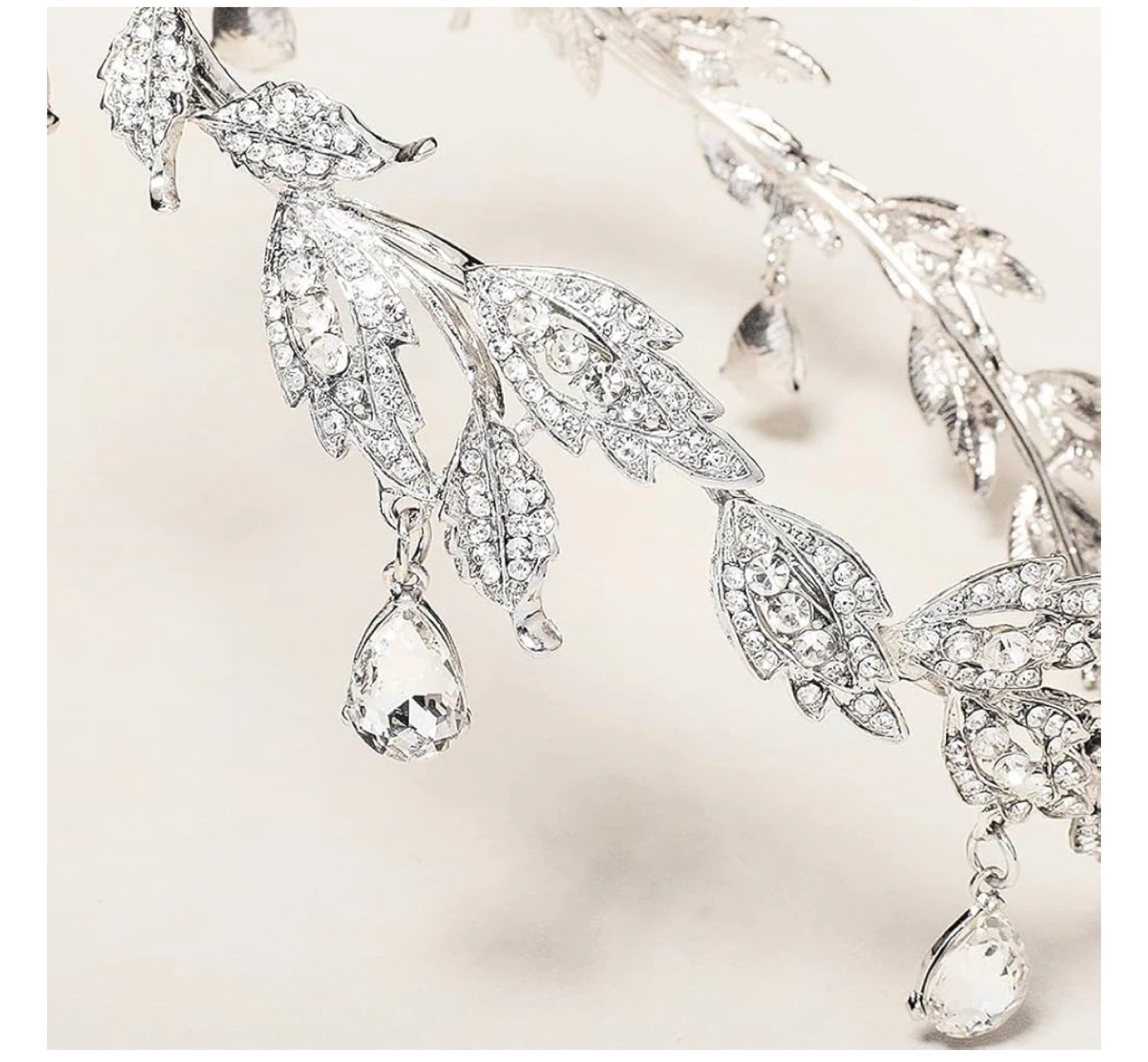 Sinide Crystal Flower Bridal Headpieces Forehead Band Dangle - photo 4