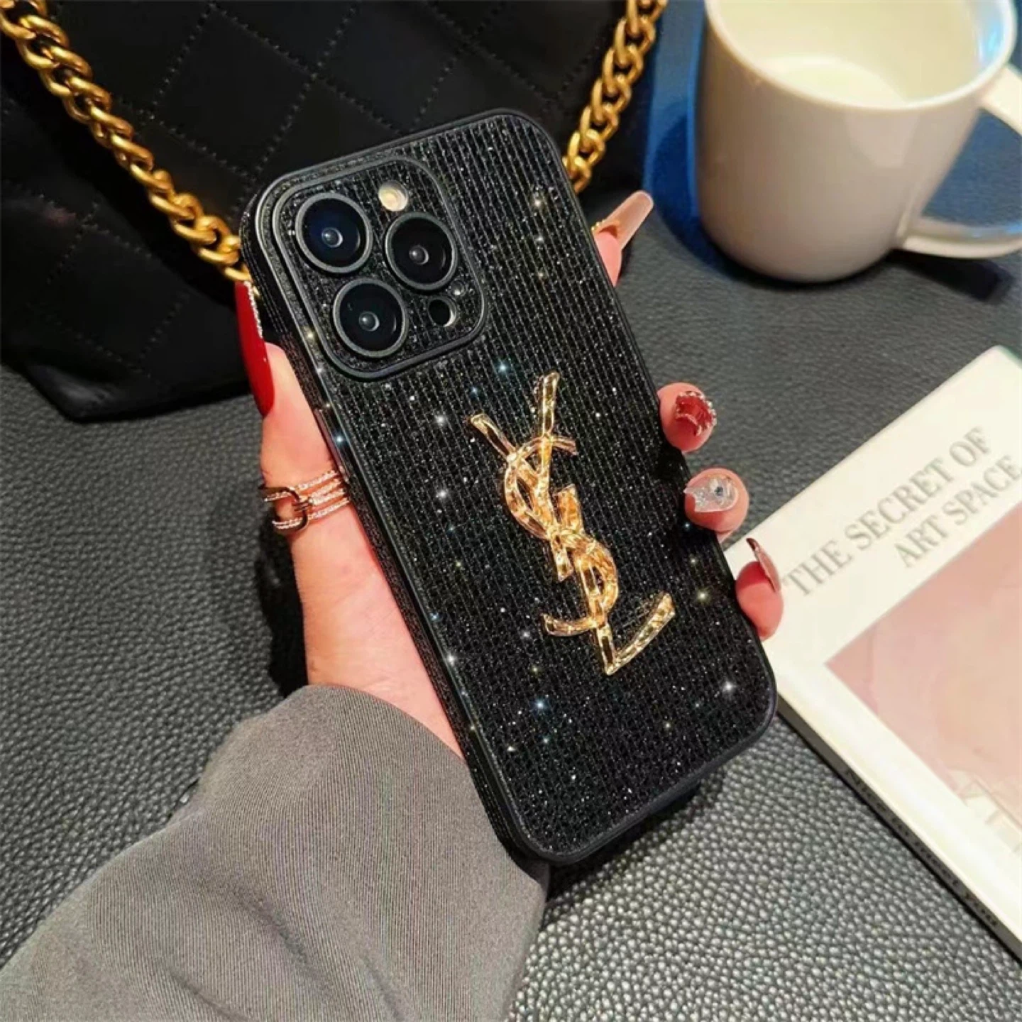 YSL & Prada Sparkle IPhone Case - photo 4