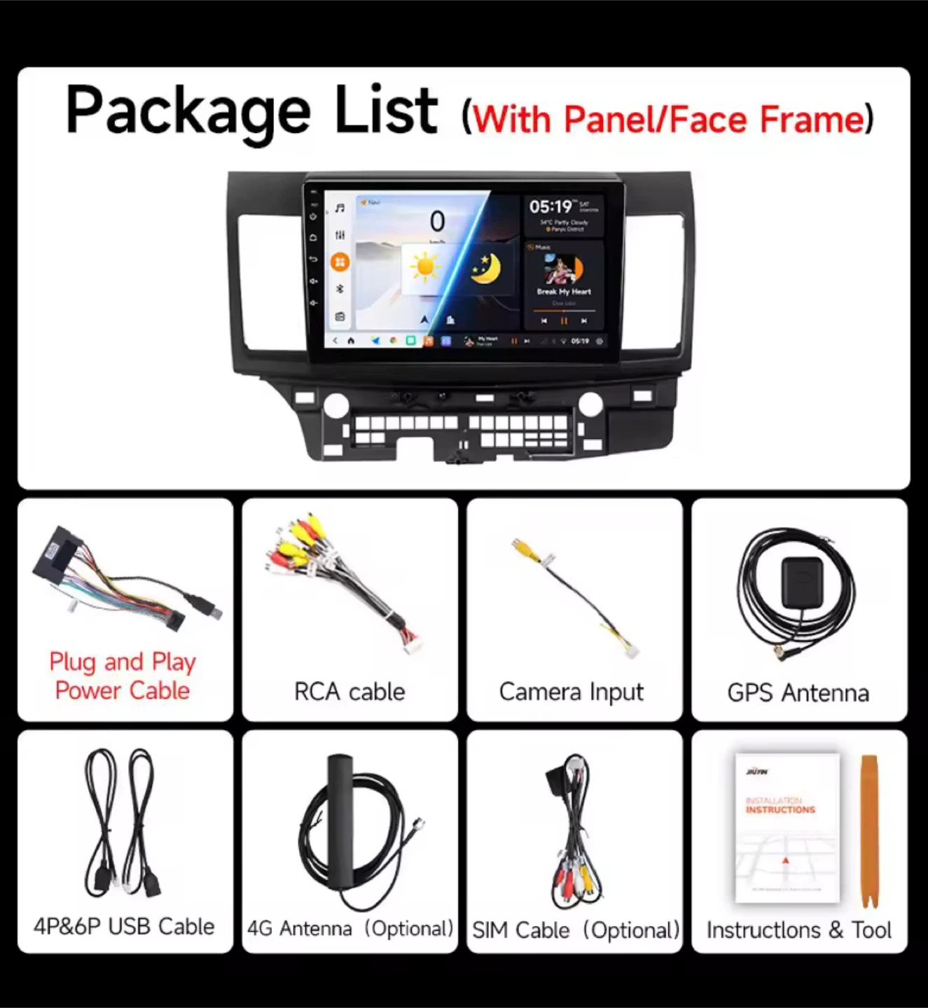 JIUYIN Android Car Mitsubishi Lancer 2007-2017 6GRAM-128ROM - photo 2