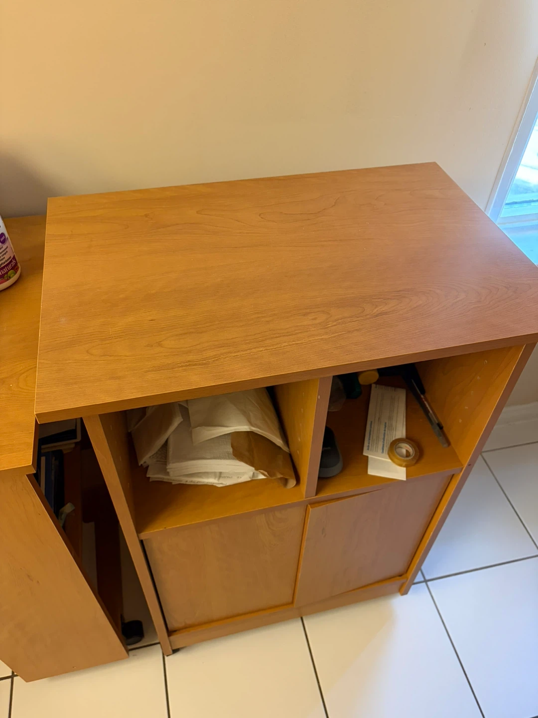 Wooden Desk with Storage Unit - photo 3