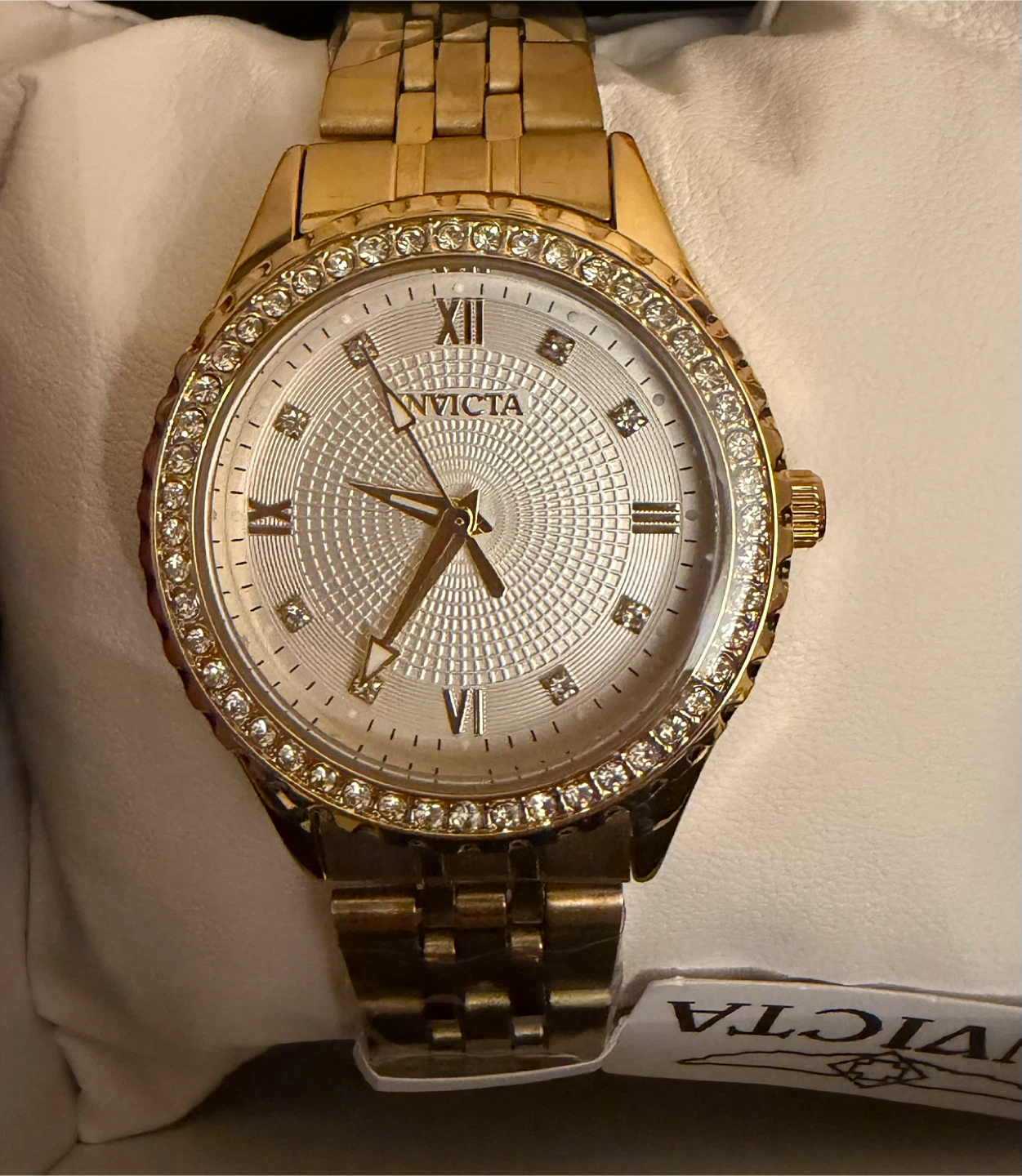 Invicta Women's Gold Tone Crystal Bezel 33 mm Watch