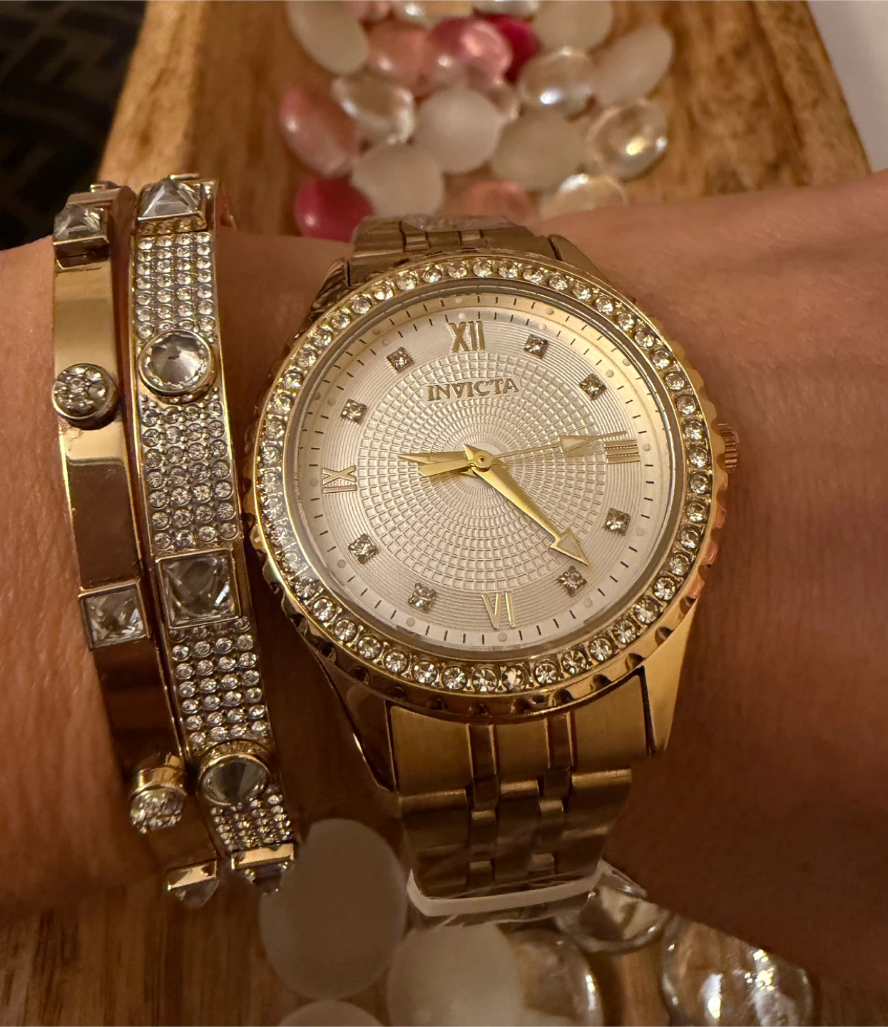 Invicta Women's Gold Tone Crystal Bezel 33 mm Watch - photo 5