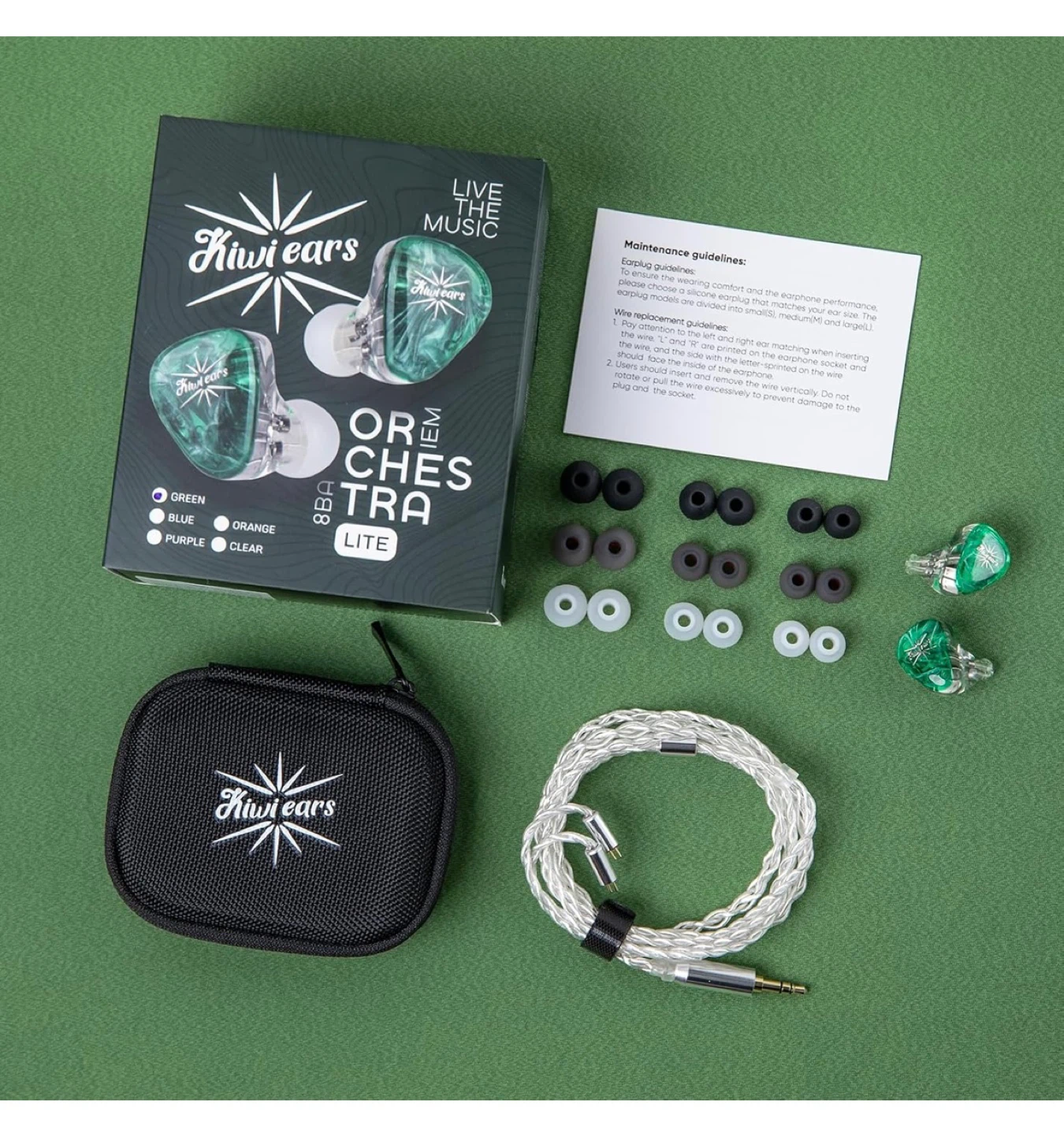 Kiwi Ears Orchestra Lite Green In-Ear Monitors - photo 4