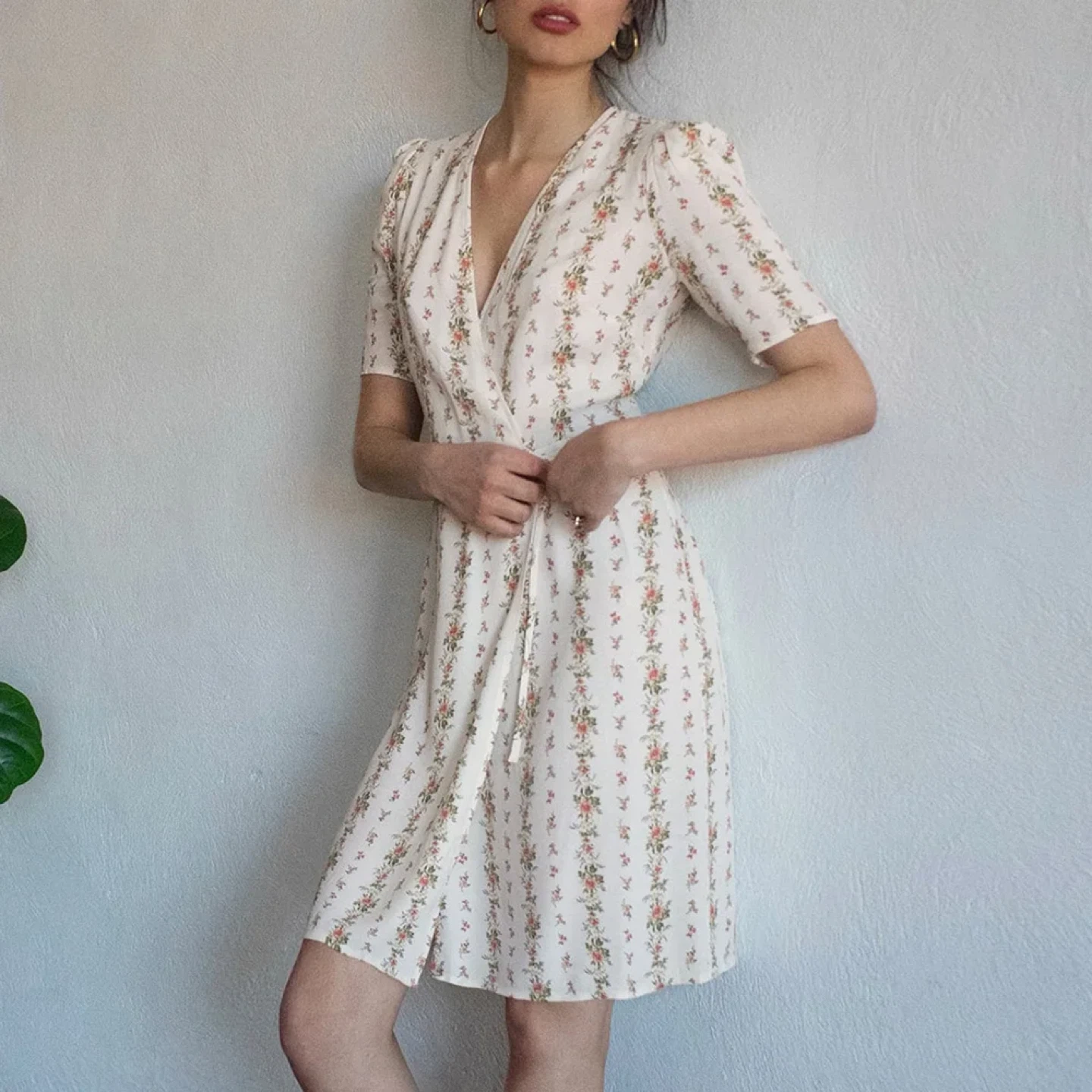 Reformation Floral Wrap Dress (new with tags)