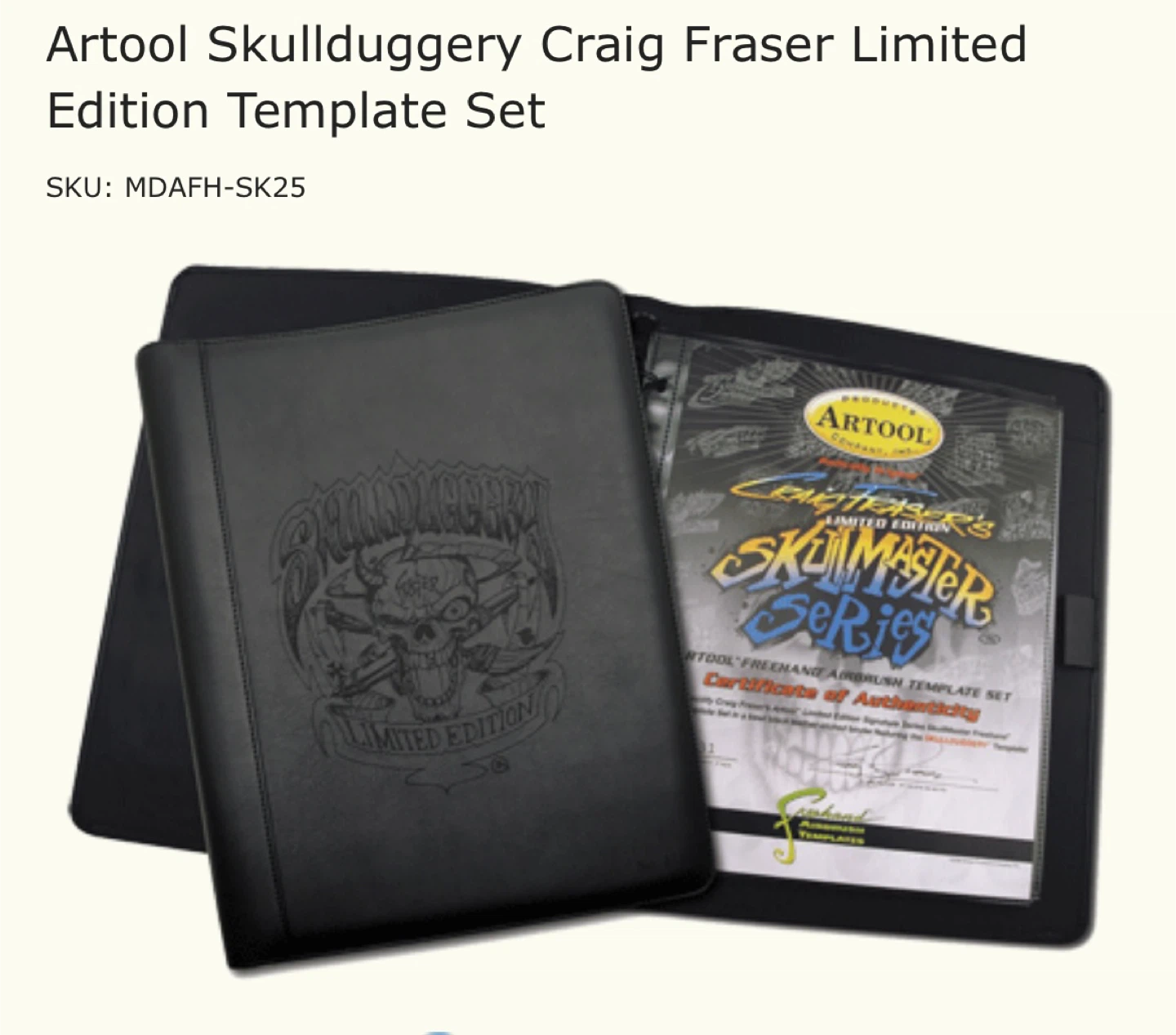Artool SkullDuggery Craig Fraser Limited Edition Airbrush Set