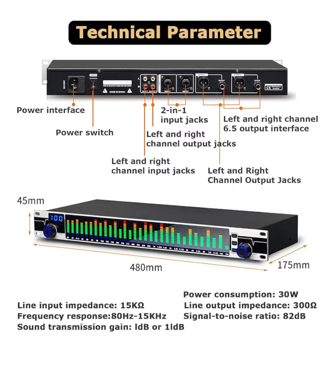SNV 31-Band Stereo Graphic Equalizer - photo 2