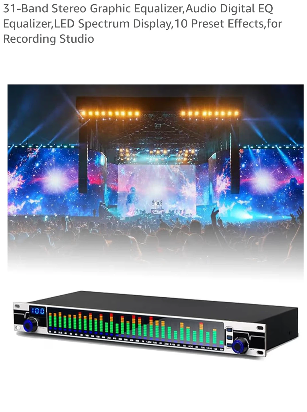 SNV 31-Band Stereo Graphic Equalizer