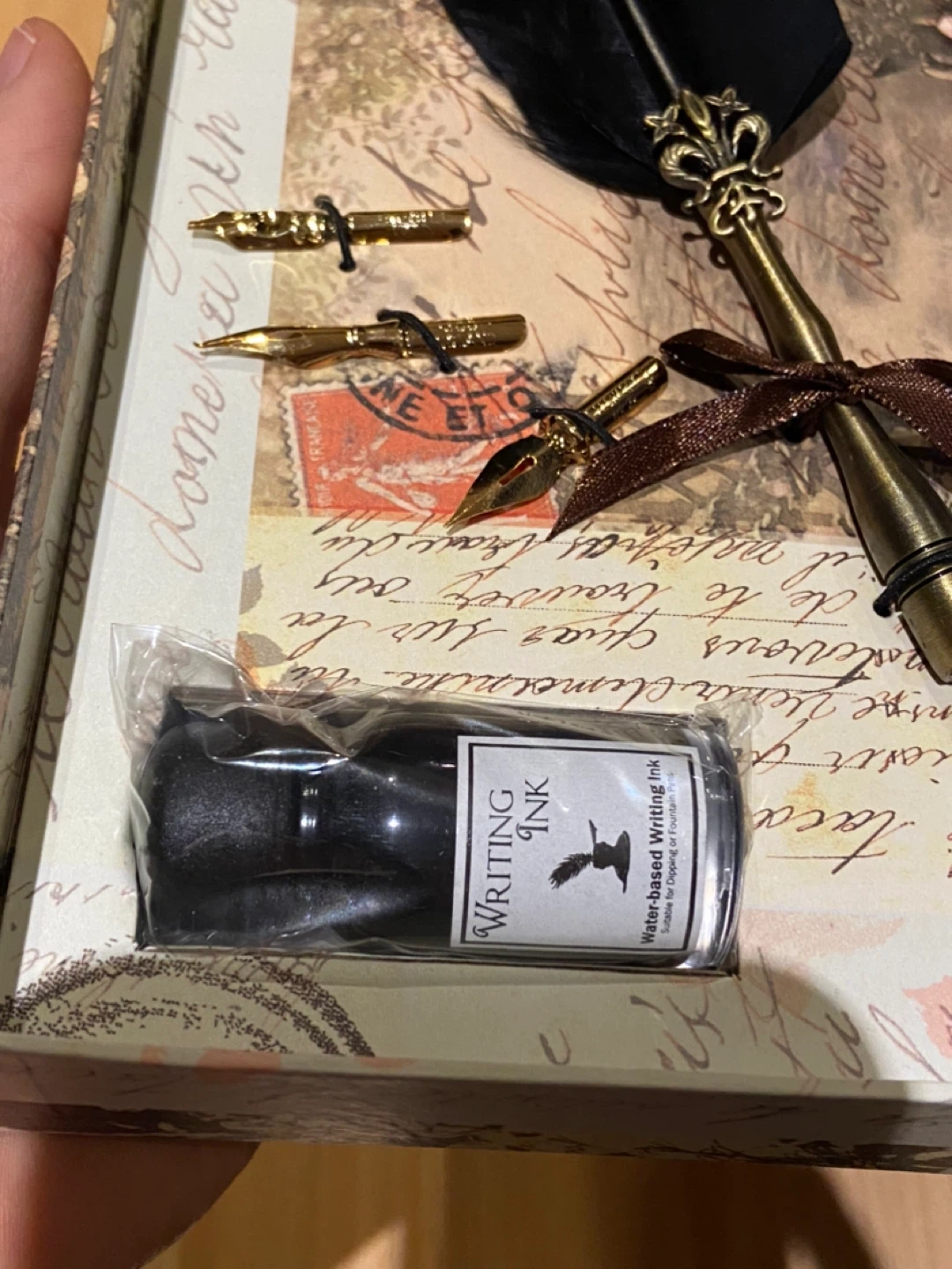 Feather Quill Pen Set with Ink - photo 2