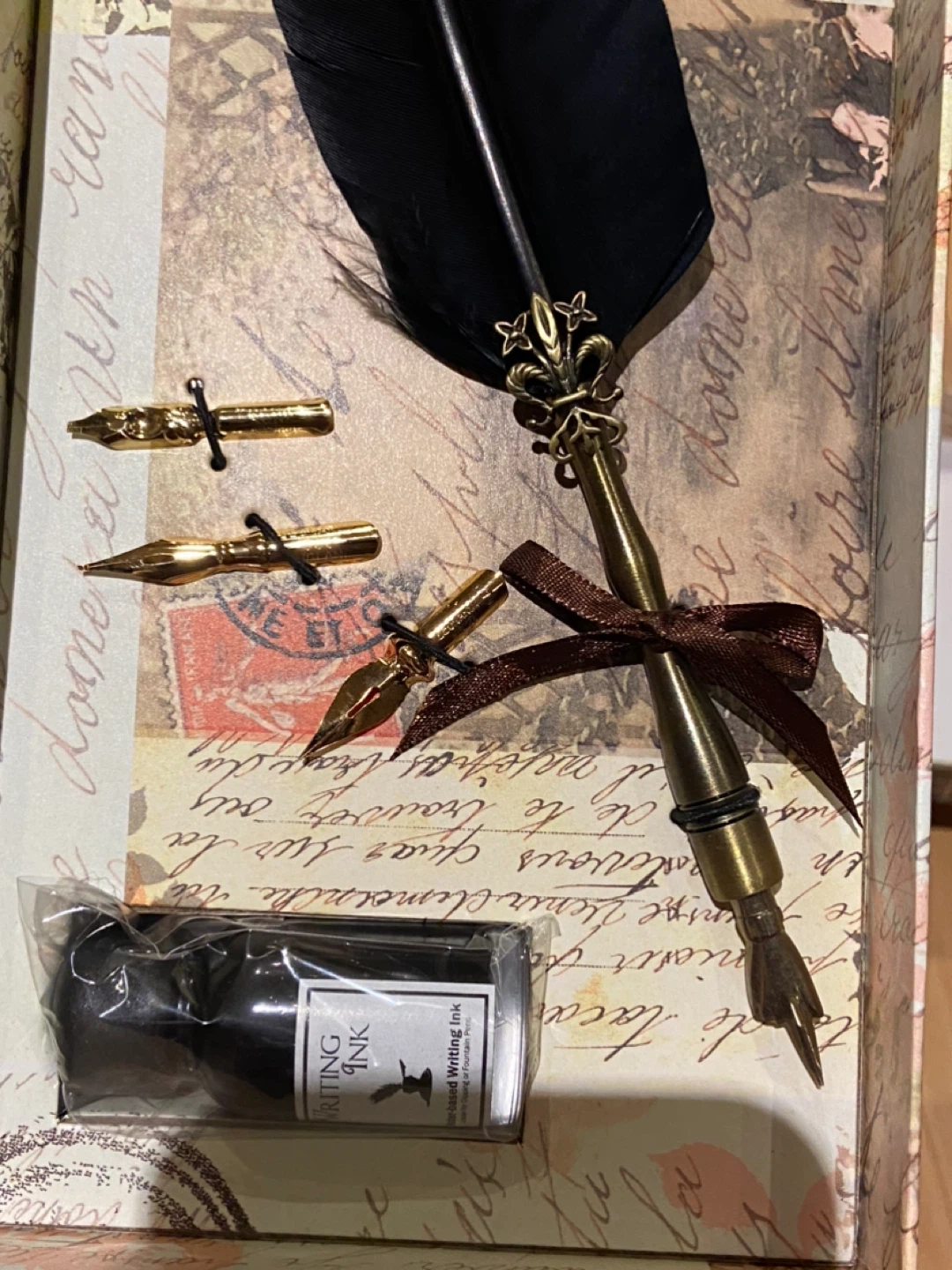 Feather Quill Pen Set with Ink - photo 3
