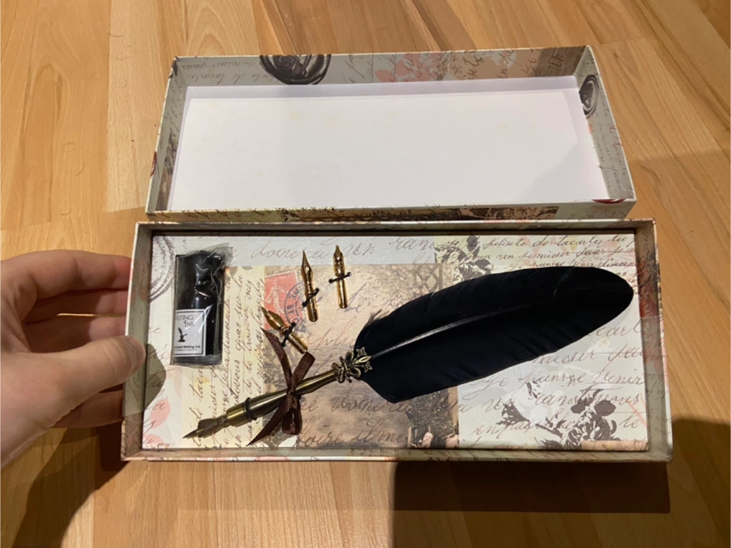 Feather Quill Pen Set with Ink
