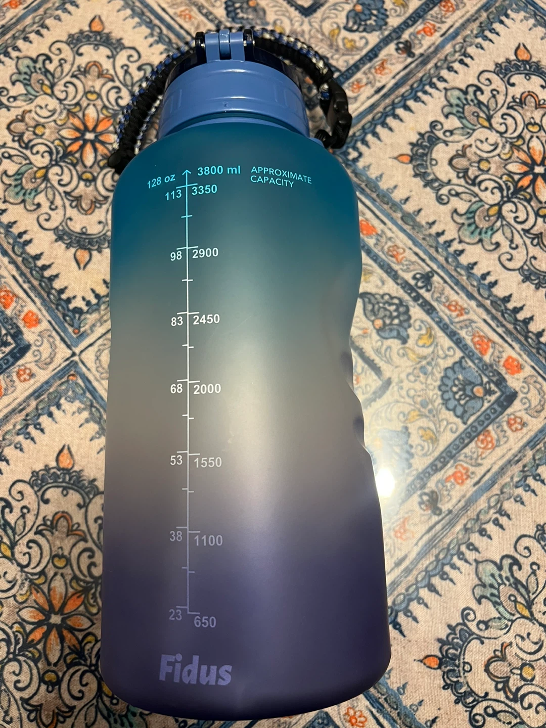Fidus 128 oz Blue Gradient Water Bottle 🥕 - photo 2