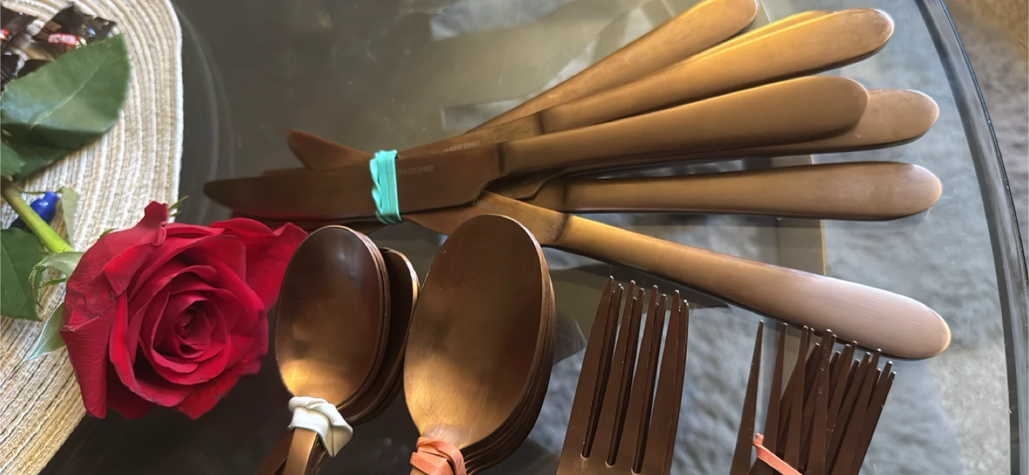 Bronze Cutlery Set - Knives, Forks, Spoons