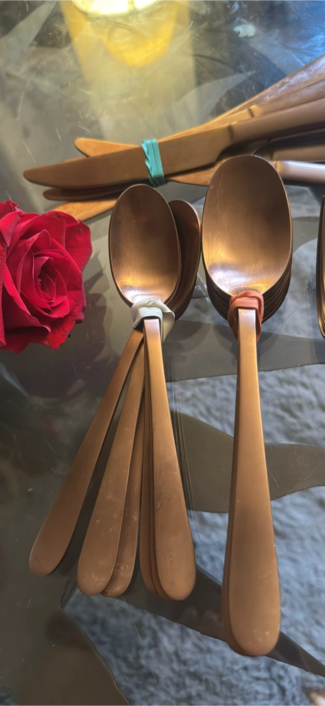 Bronze Cutlery Set - Knives, Forks, Spoons - photo 3