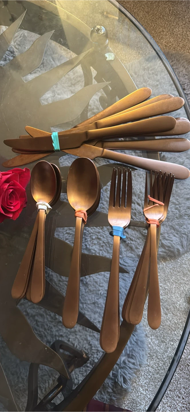 Bronze Cutlery Set - Knives, Forks, Spoons - photo 5