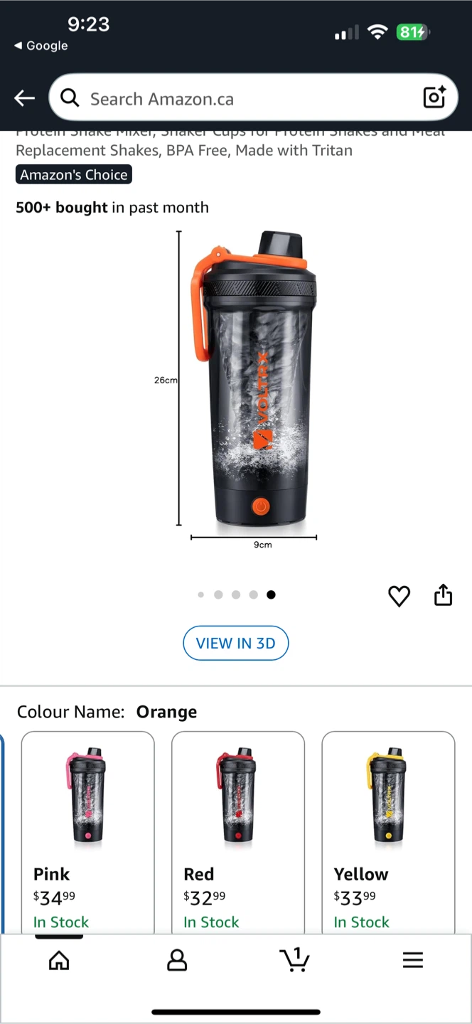 VOLTRX Electric Protein Shaker Bottle - photo 4