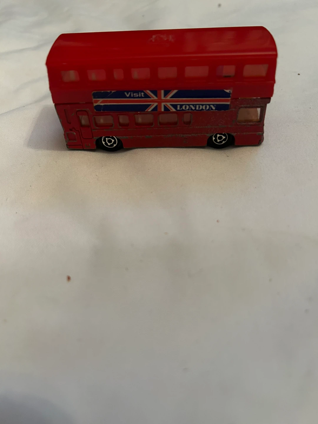 Vintage Majorette British Bus Toy - Red
