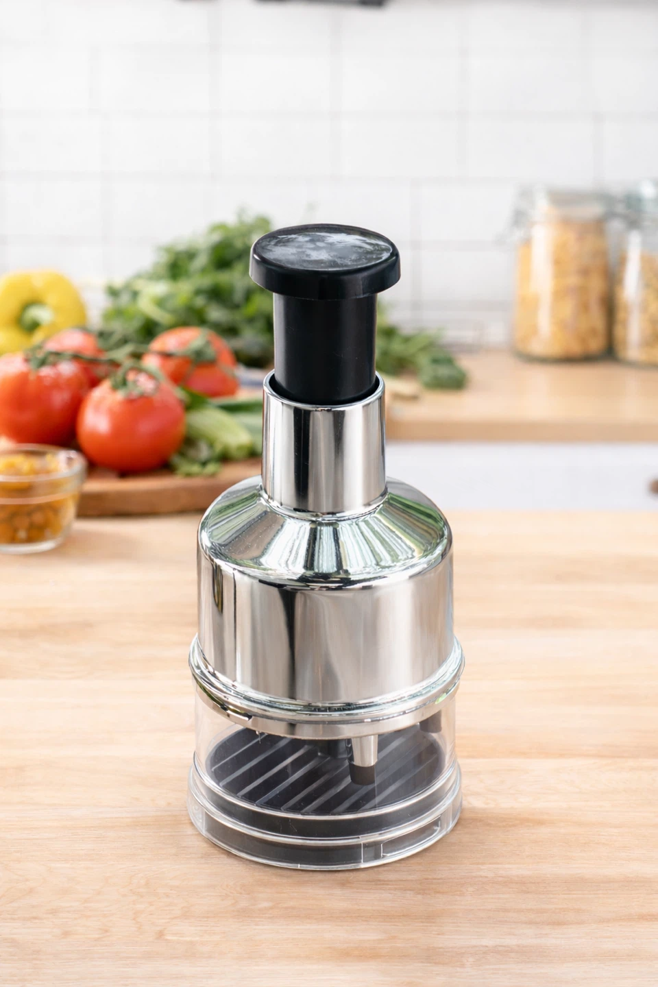 Manual Food Chopper - Stainless Steel Onion/Vegetables Chopper - photo 2