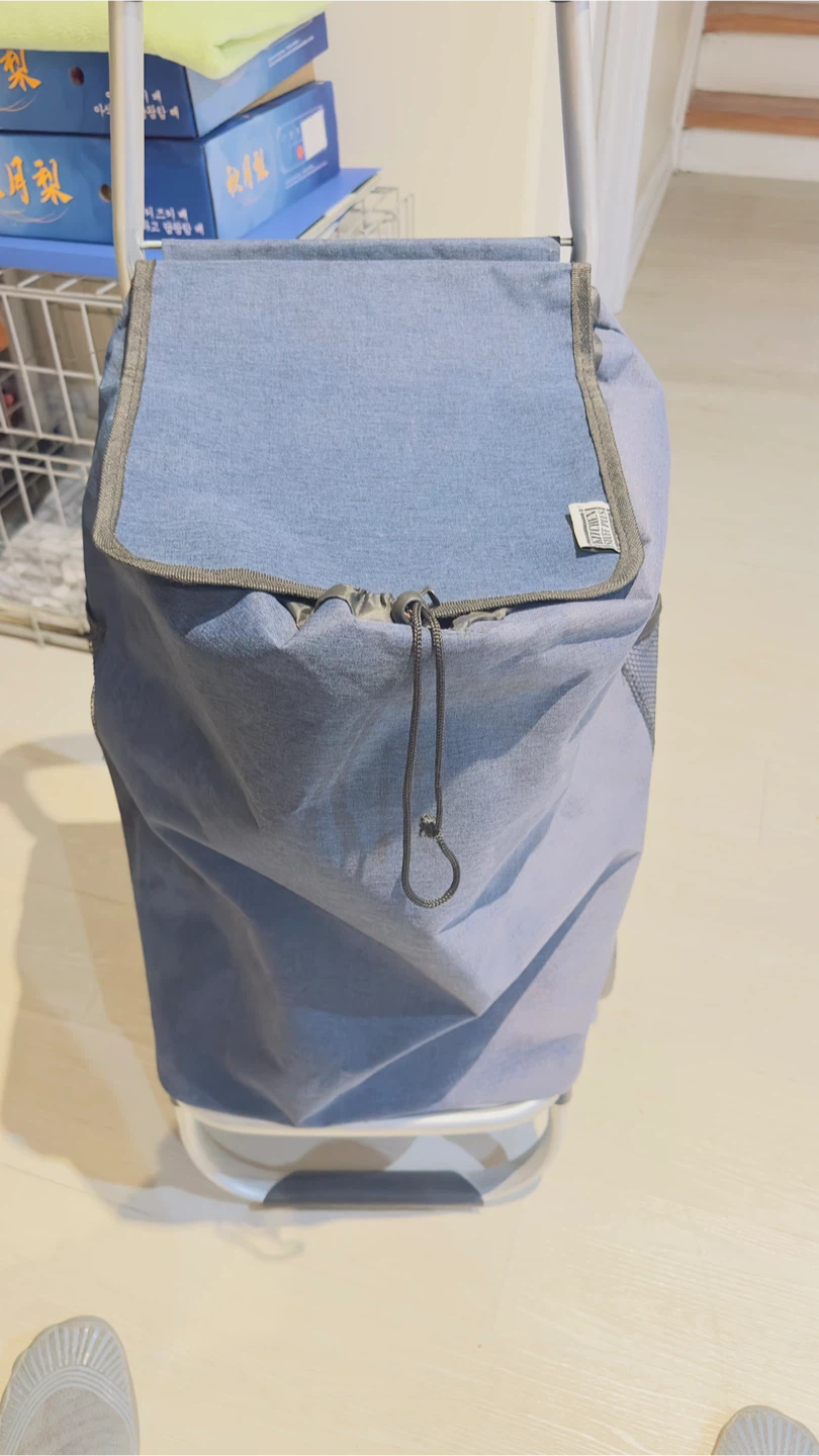Kitchen Supreme Blue Rolling Shopping Cart - photo 2