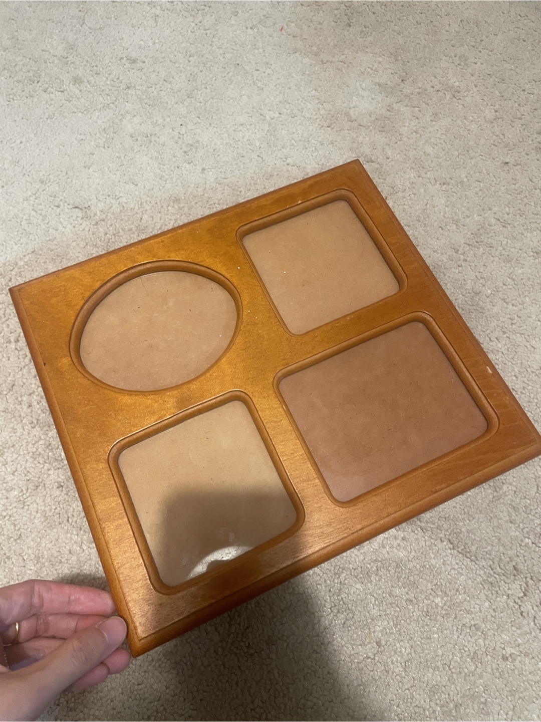 Wooden Photo Memory Box with 4 Frames - photo 2