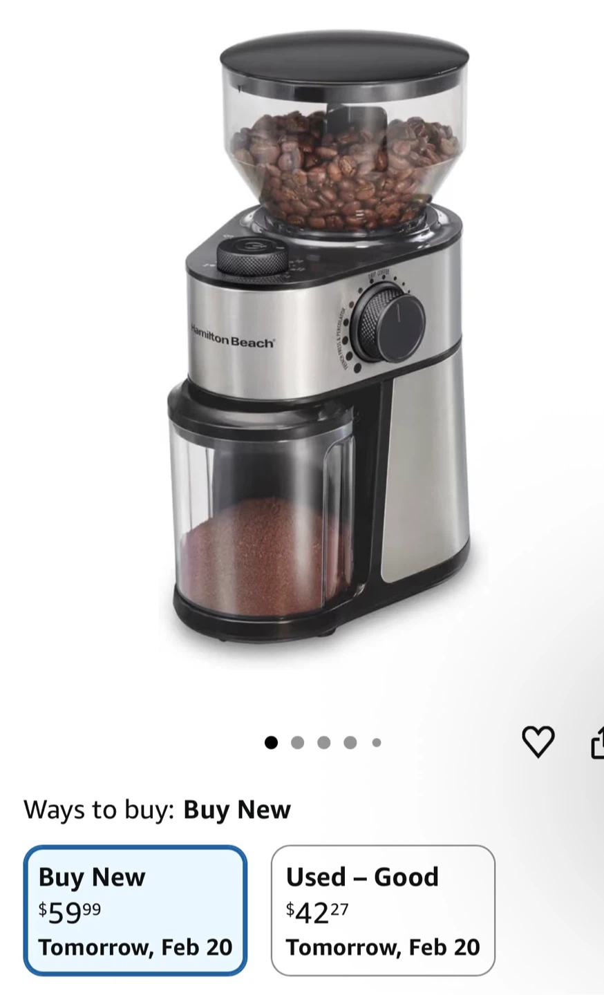 Hamilton Beach Electric Burr Coffee Grinder (80385) - photo 3