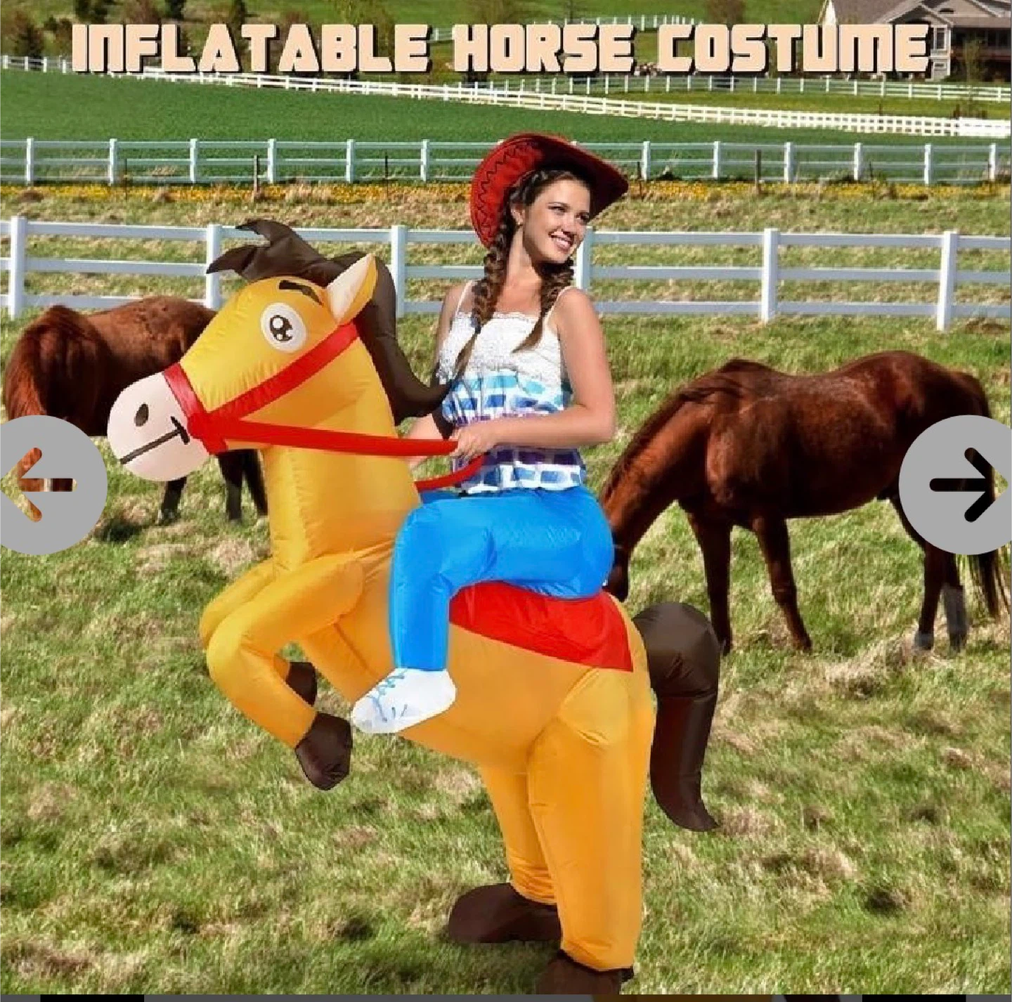 Inflatable Horse Costume - Size L - photo 3