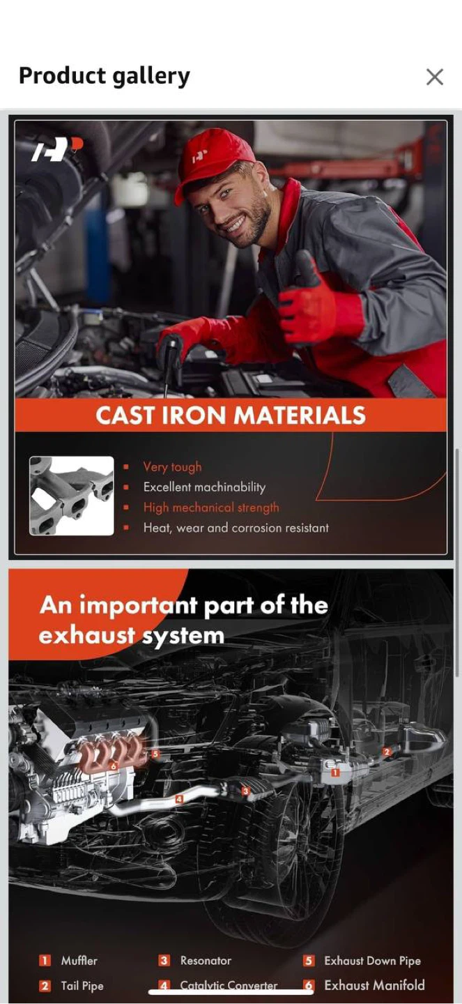 A-Premium Right Exhaust Manifold 5.4L Ford F-150 - photo 3