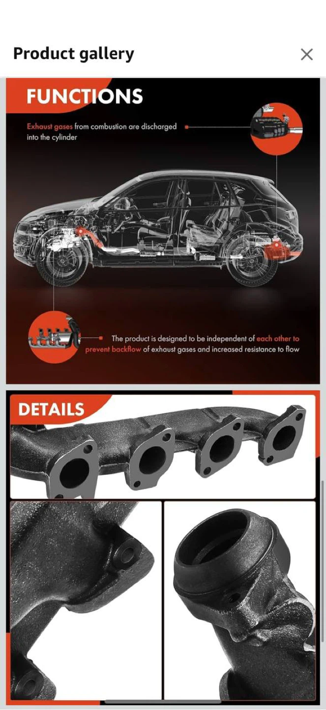 A-Premium Right Exhaust Manifold 5.4L Ford F-150 - photo 4