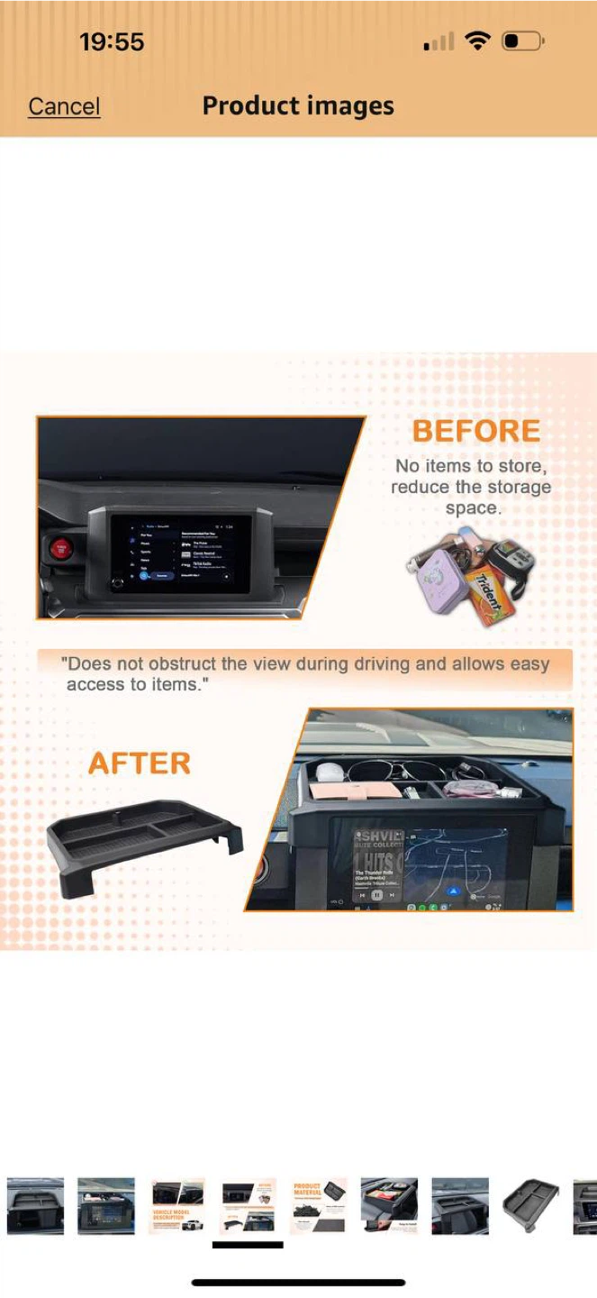 TACOBRO Dash Organizer Tray for Toyota Tacoma / 4Ru - photo 4