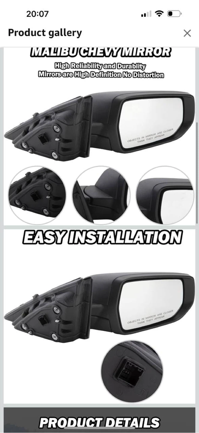 MOFOAP Passenger Side Mirror for Chevy Malibu - photo 3
