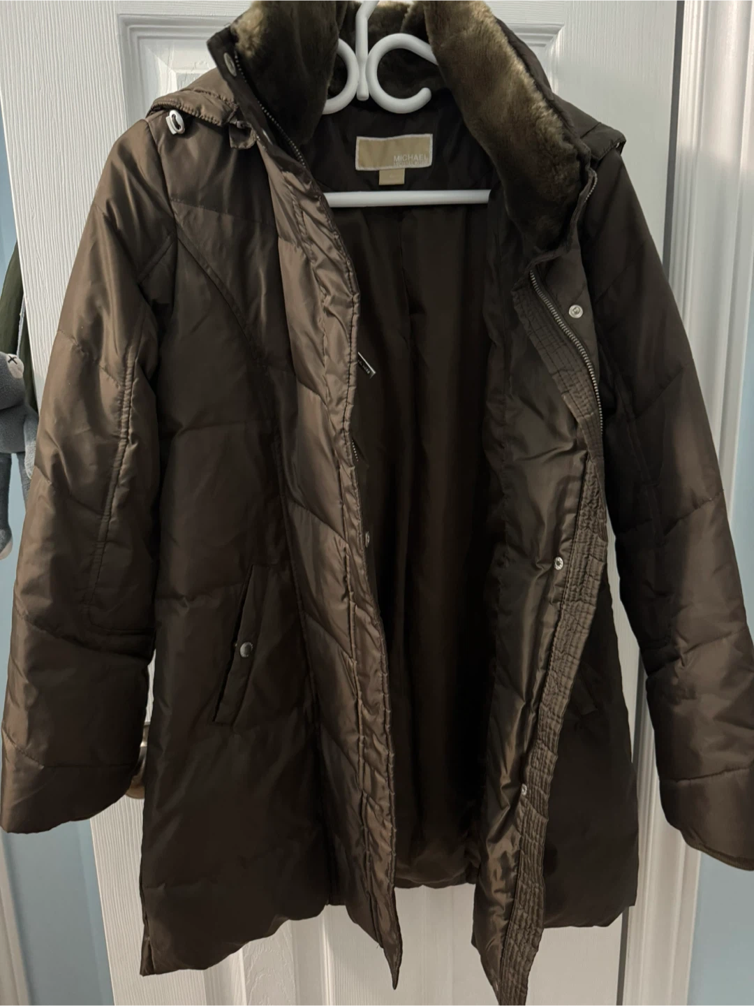 Michael Kors Down Puffer Parka with Fur Trim