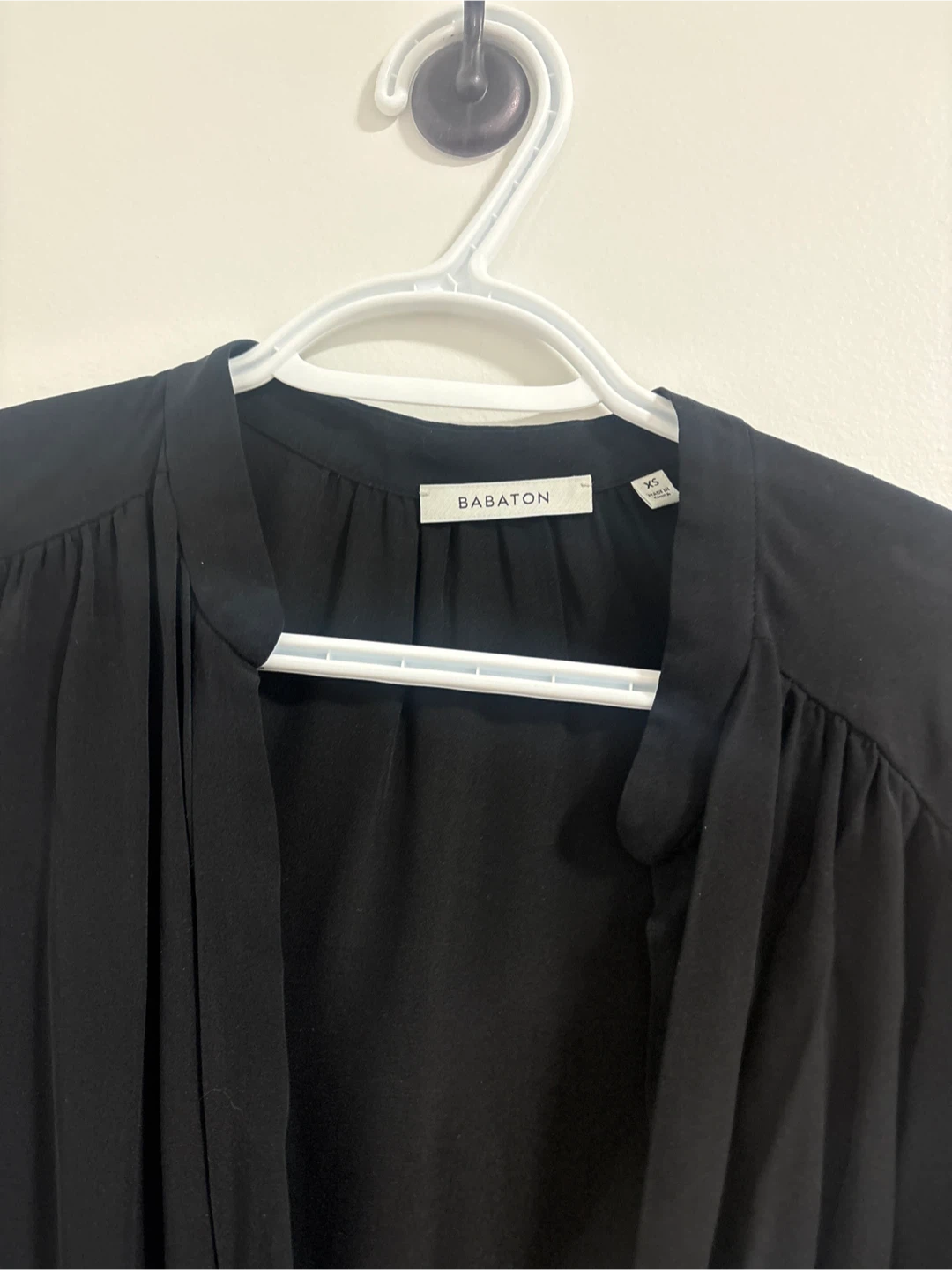 Babaton Black V-Neck Romper with Drawstring Waist - photo 2