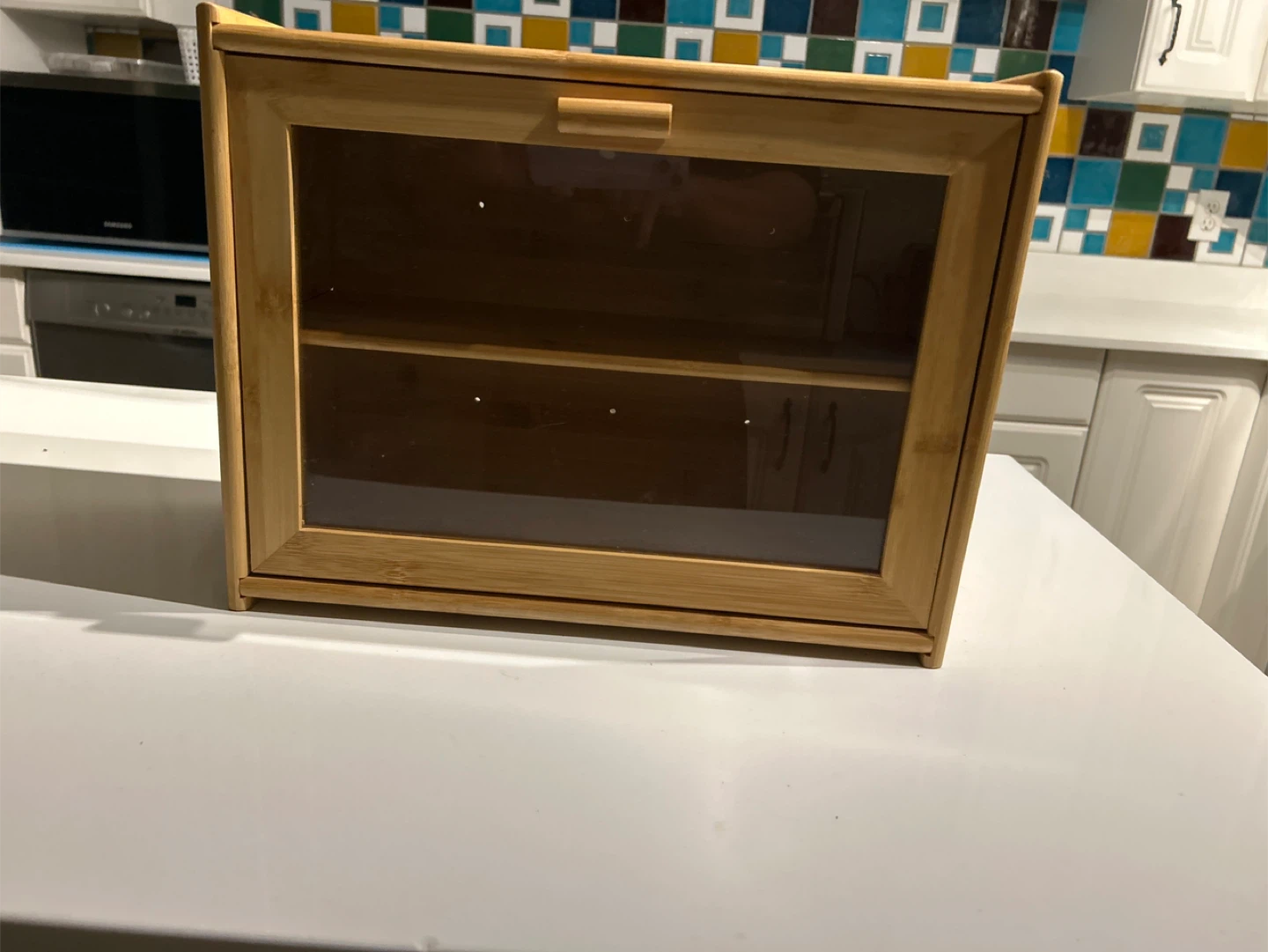 Bamboo Bread Box with Clear Door