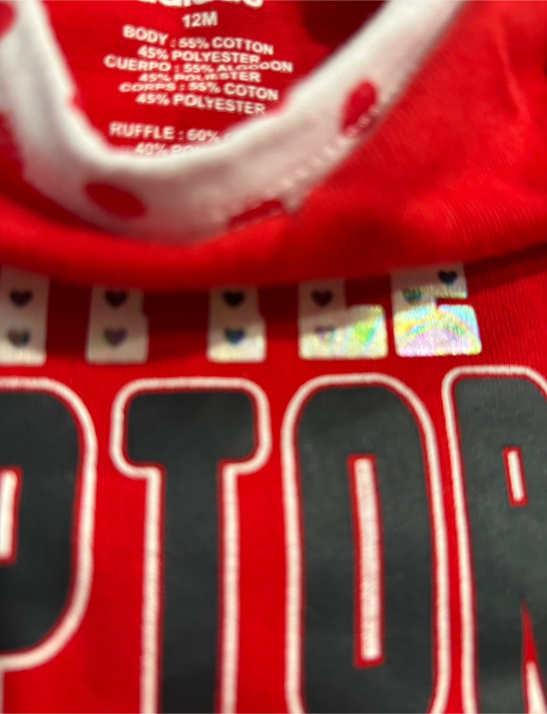 Toronto Raptors Little Darling Baby Bodysuit 12M - photo 3