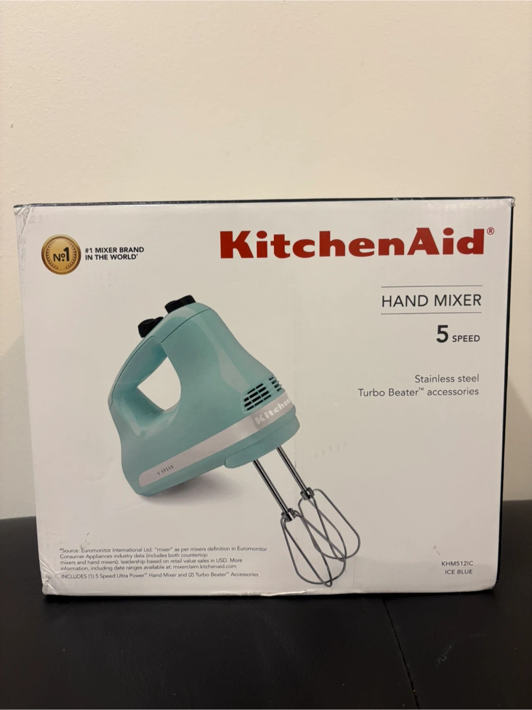KitchenAid 5 Speed Hand Mixer - Ice Blue - photo 2
