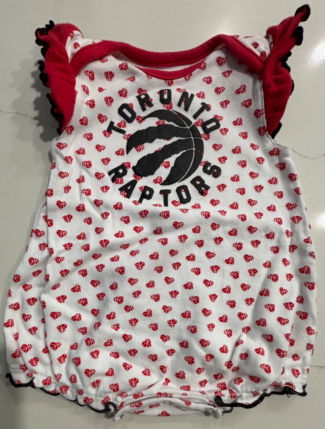 Toronto Raptors Baby Romper, Snap BottomSize 12M