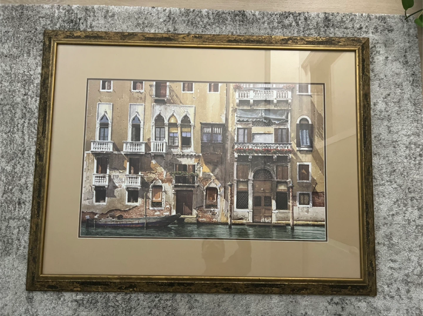 Framed Artwork - Venetian Canal Scene - photo 3