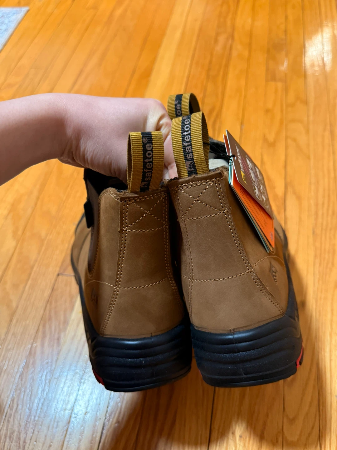 Safetoe Brown Suede Work Boots - Size 10 - photo 5