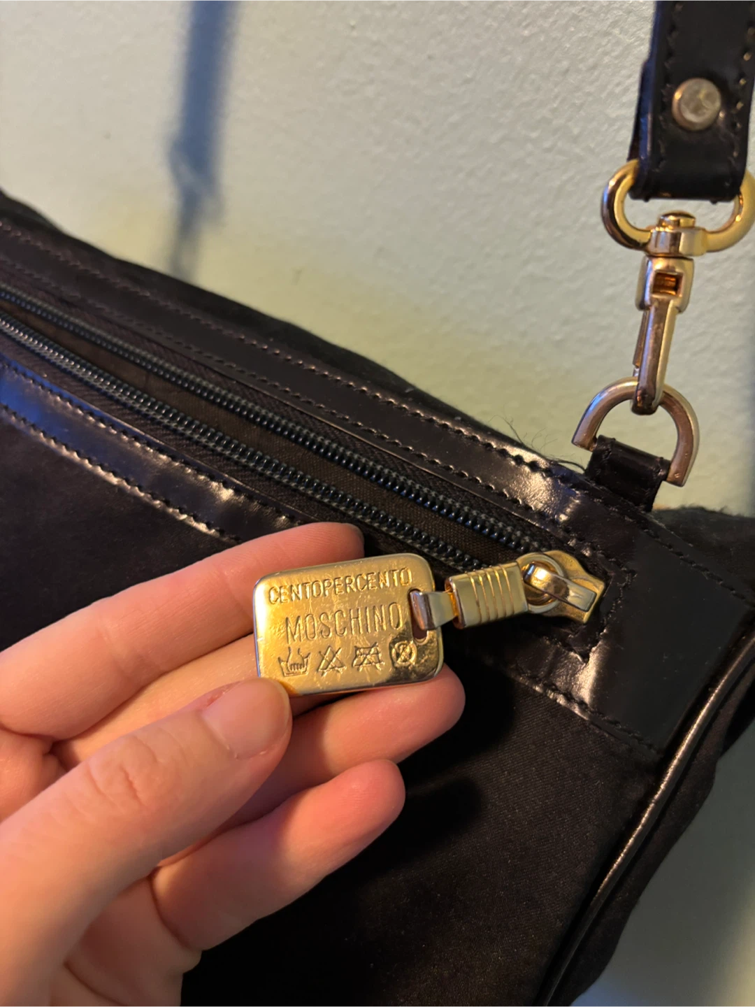 Moschino Black Nylon Crossbody Bag with Charms - photo 4
