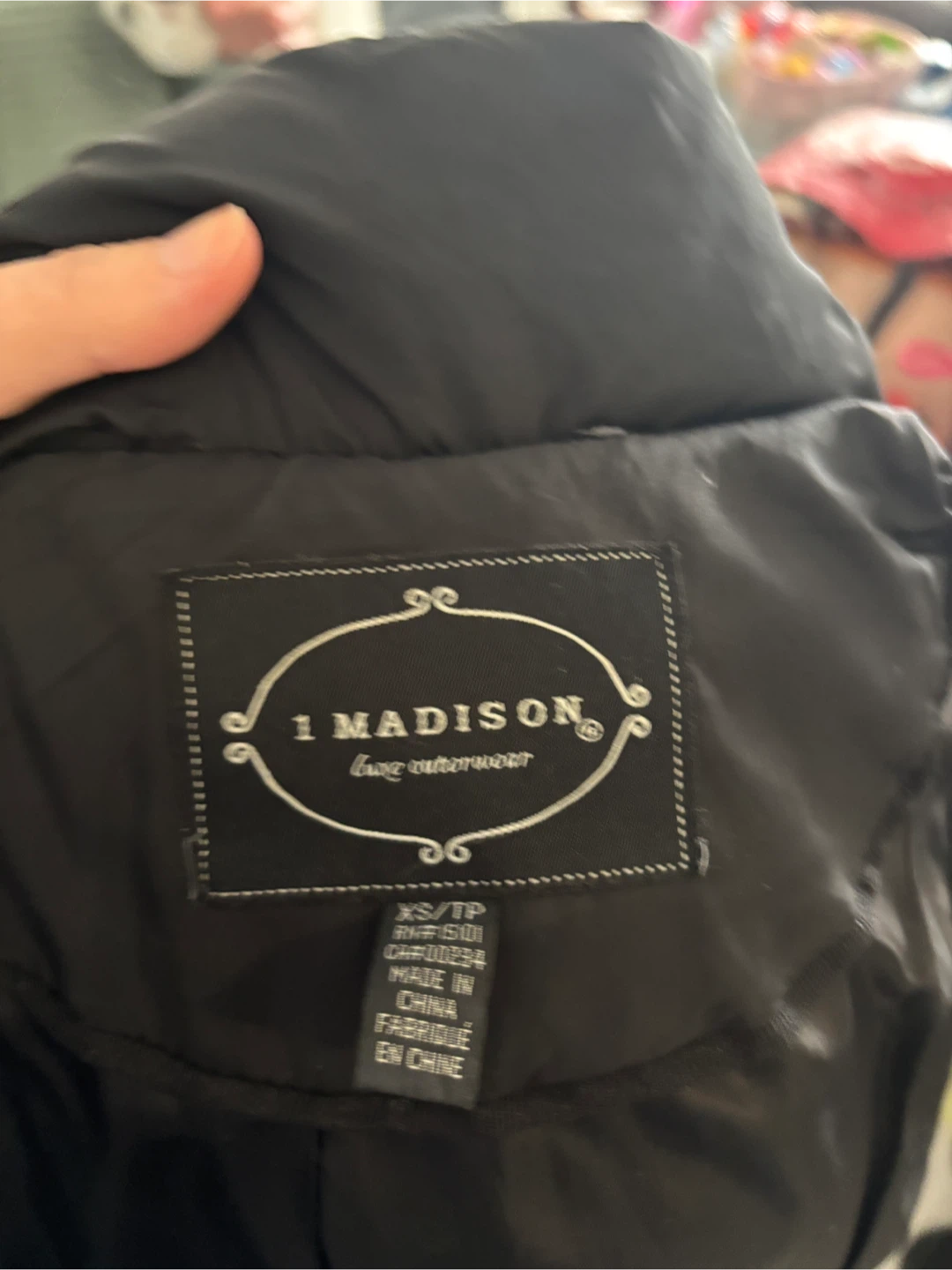 1 Madison Black Faux Fur Hooded Puffer Coat - photo 5