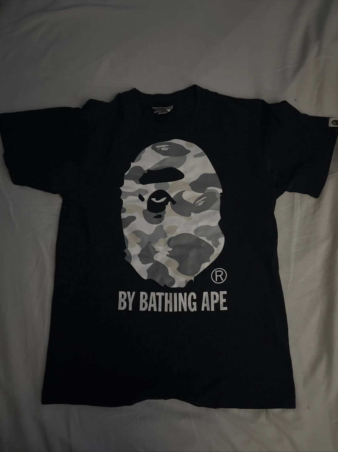 A Bathing Ape BAPE Camo Ape Head T-Shirt - Black - Size S