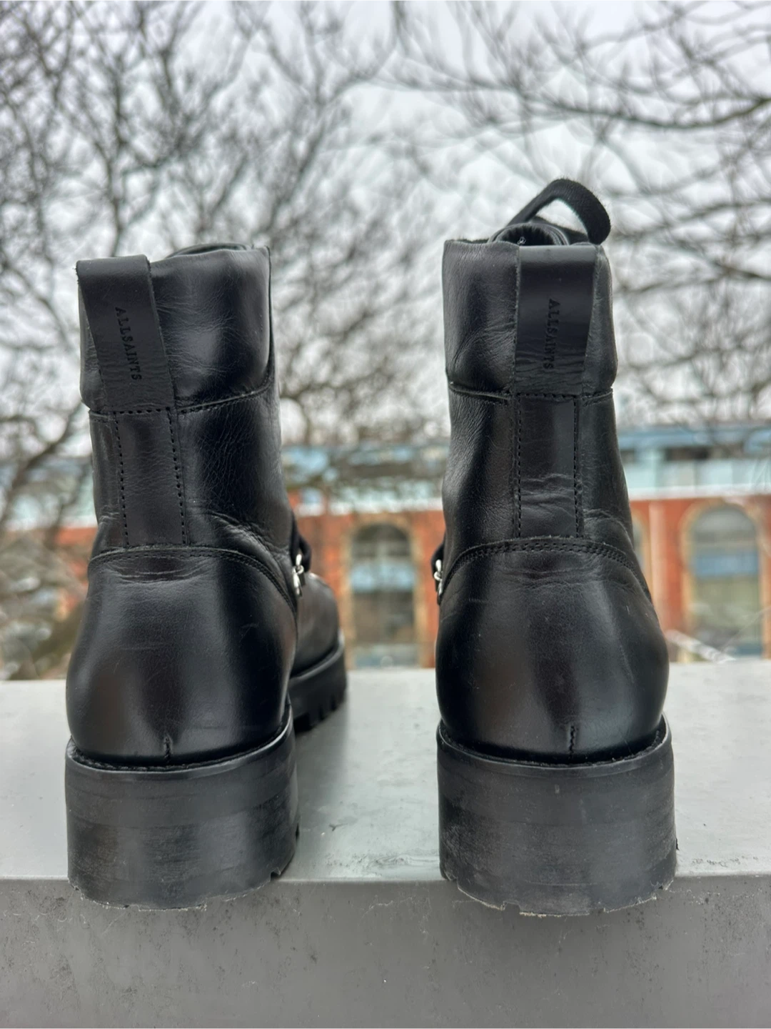 AllSaints Black Franka Ankle Calf Boots - photo 3