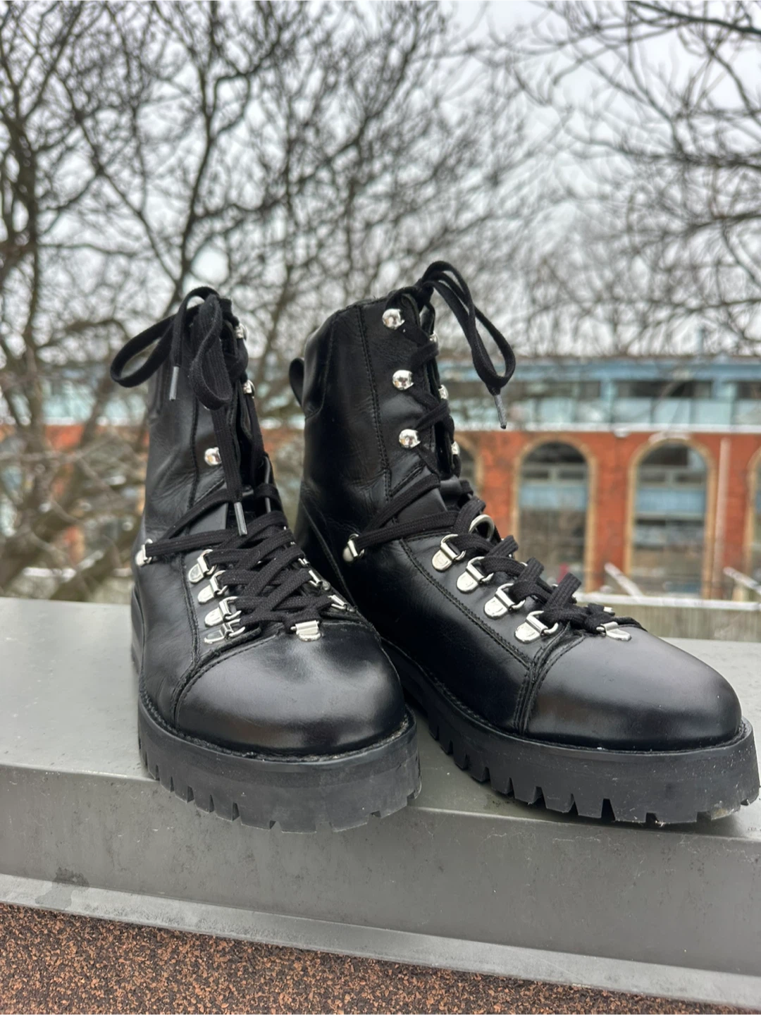 AllSaints Black Franka Ankle Calf Boots - photo 2